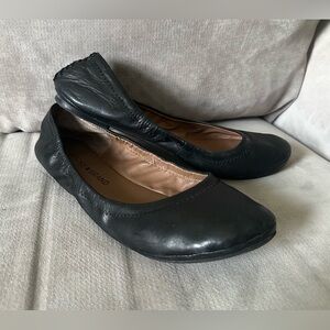 Women’s Lucky Brand Black Emmie Ballet Leather Flats